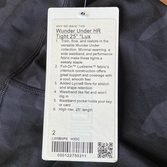 ❤️ Lululemon Wunder Under High-Rise Tight 25" Size 2 H3DC NWT - Picture 5 of 10
